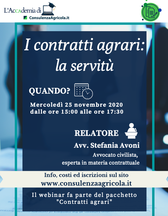 I contratti agrari: la servitù